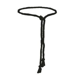 Simple Black Natural Cotton Long Waist Rope Tie Belt Boho Medieval Plus 6715